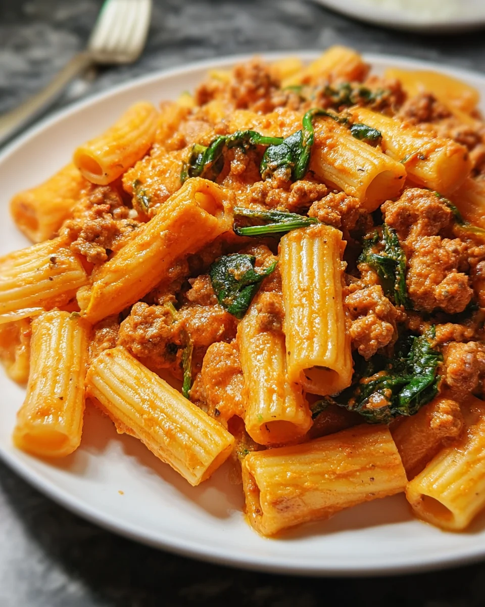 Creamy Sausage Rigatoni Creamy