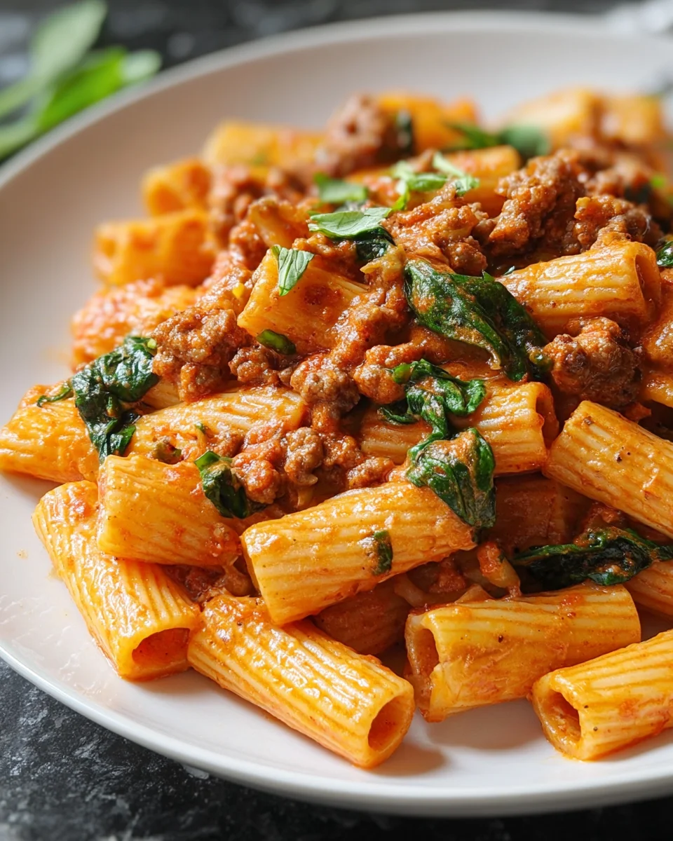 Creamy Sausage Rigatoni Creamy