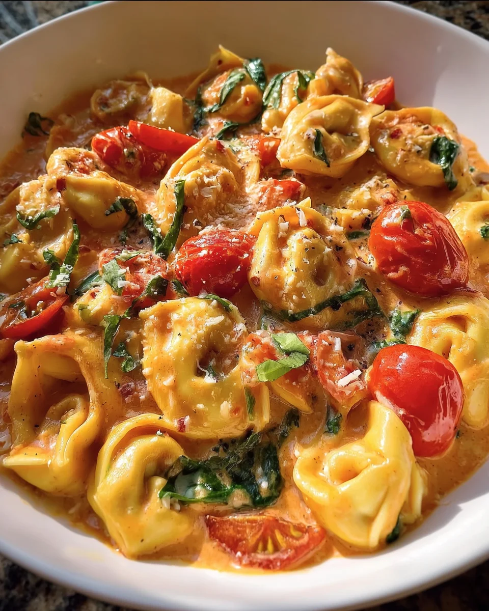 Creamy Tortellini with Tomatoes Creamy