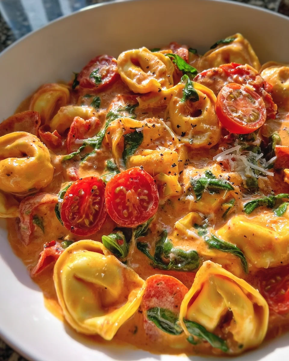 Creamy Tortellini with Tomatoes Creamy