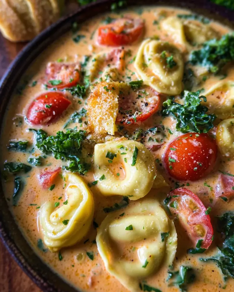 Creamy Tuscan Tortellini Soup