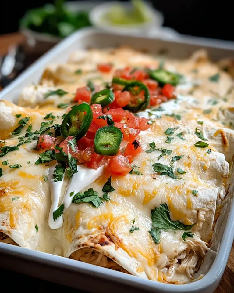 Creamy White Chicken Enchiladas