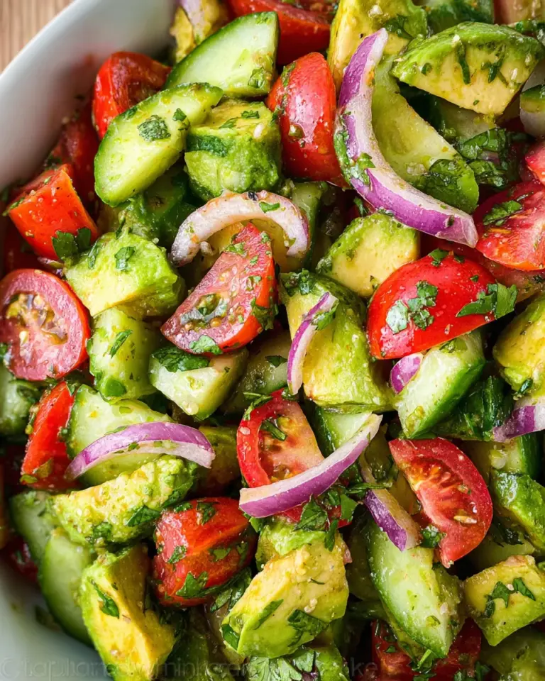 Cucumber Tomato Avocado Salad