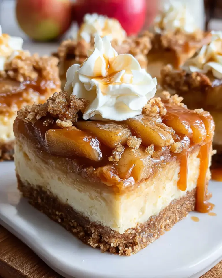 Easy Caramel Apple Cheesecake Bars