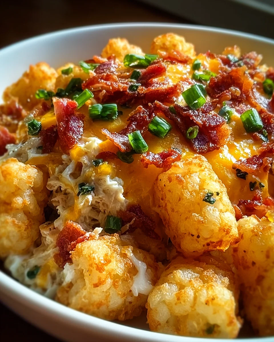 Easy Chicken Bacon Ranch Tater Tot Casserole Easy