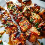 Easy Grilled Asian Chicken Skewers with Honey Garlic Sauce Easy Grilled Asian Chicken Skewers with Honey Garlic Sauce