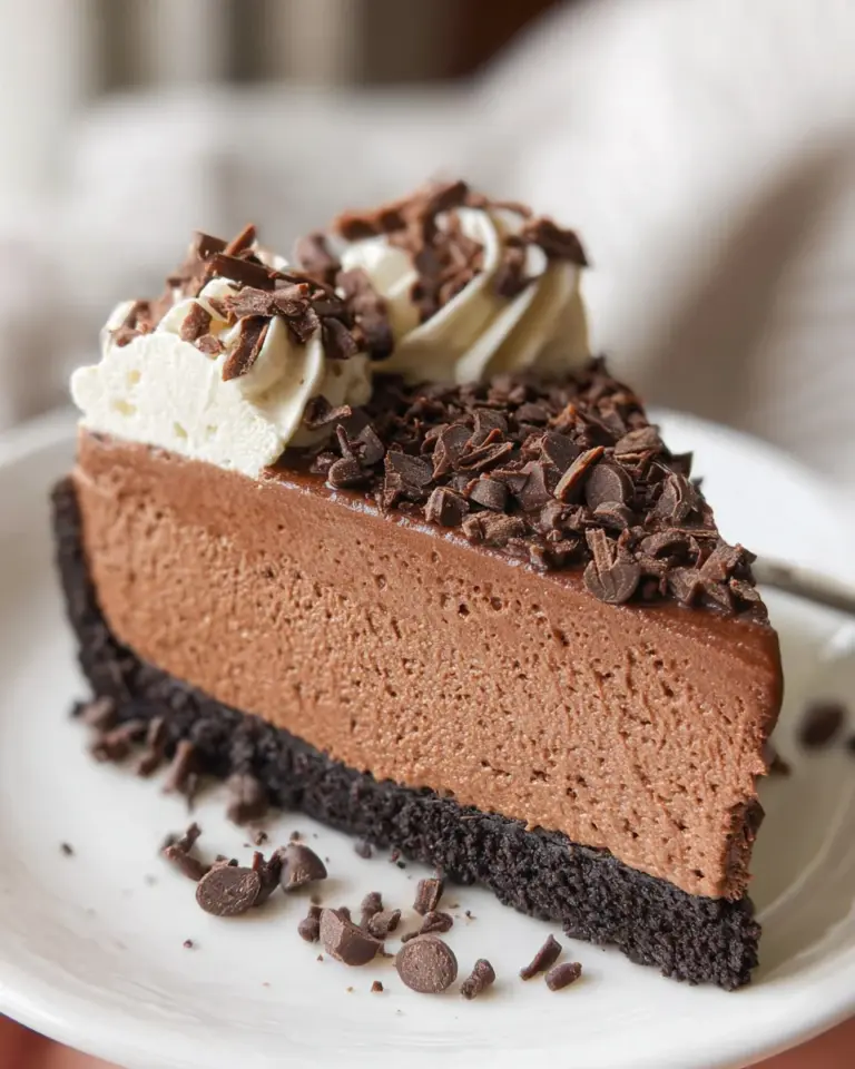 Easy No Bake Chocolate Cheesecake