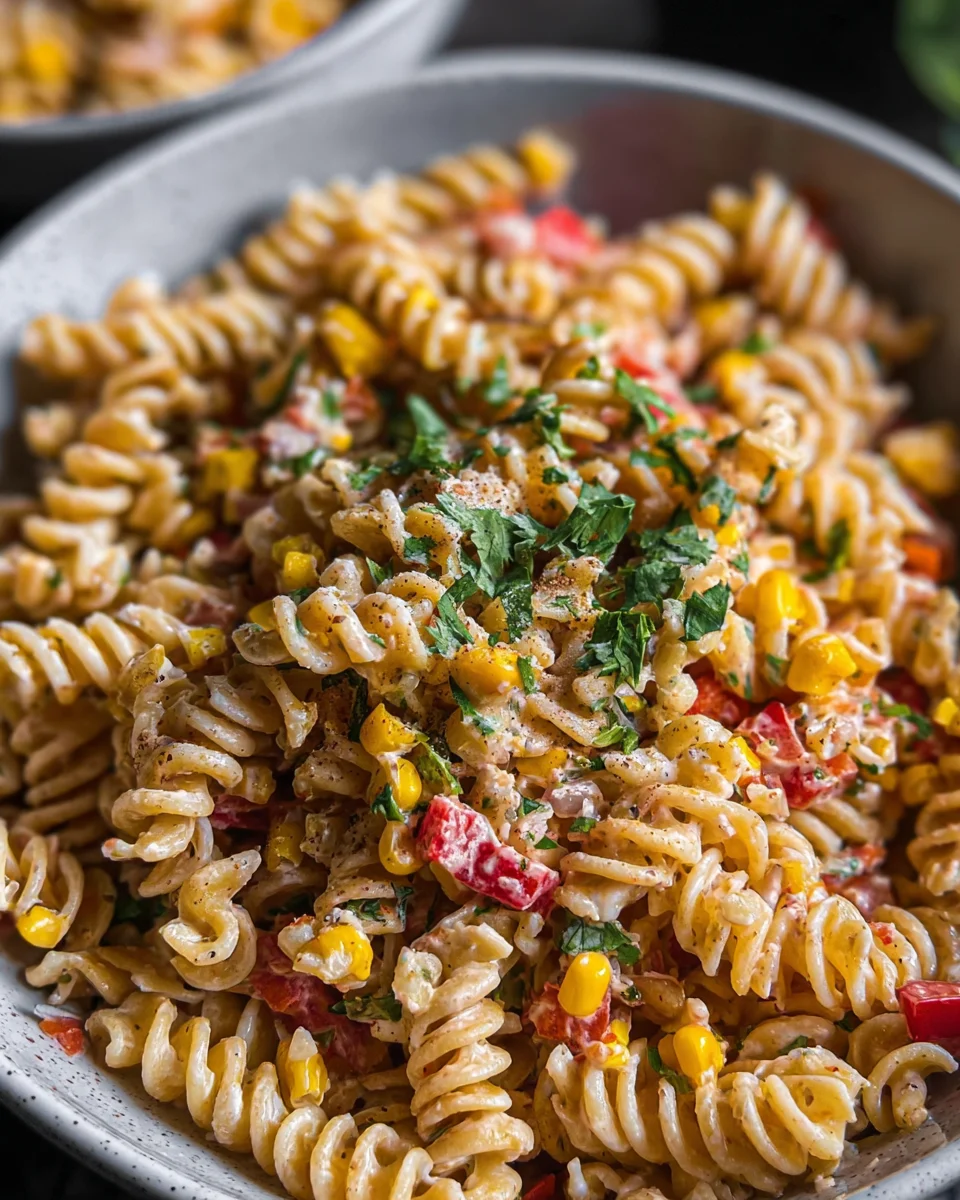 Esquites-Inspired Pasta Salad (Mexican Street Corn-Inspired) Esquites-Inspired