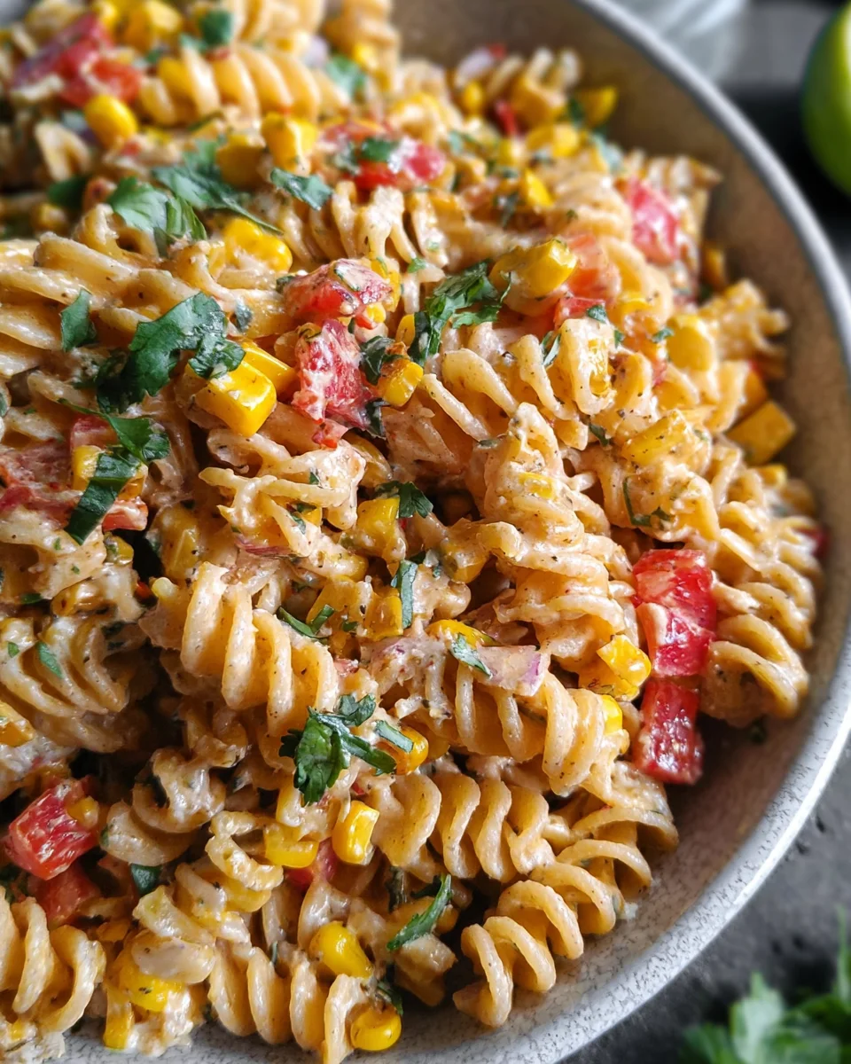 Esquites-Inspired Pasta Salad (Mexican Street Corn-Inspired) Esquites-Inspired