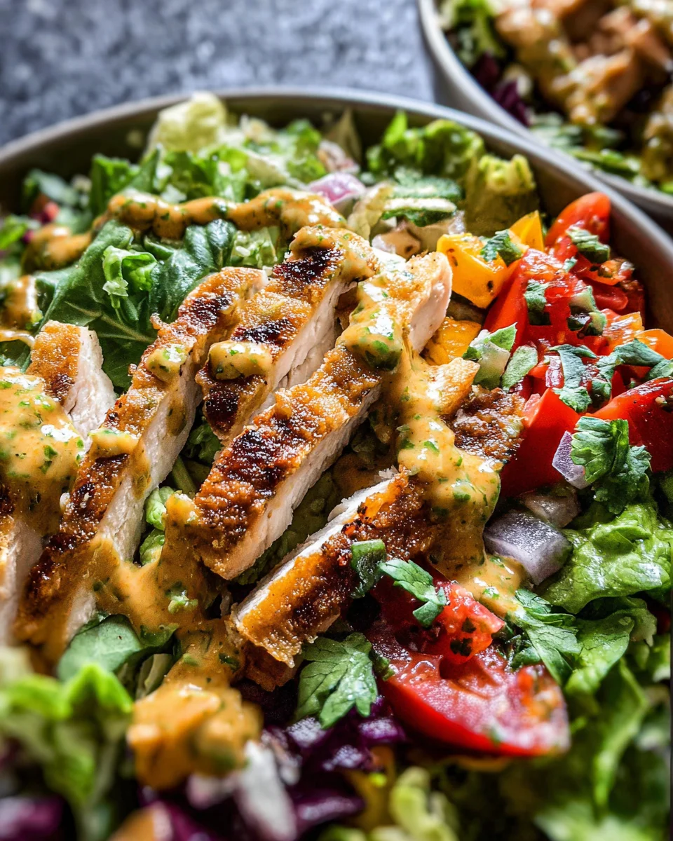 Fiesta Ranch Salad with Salsa Verde Chicken Fiesta