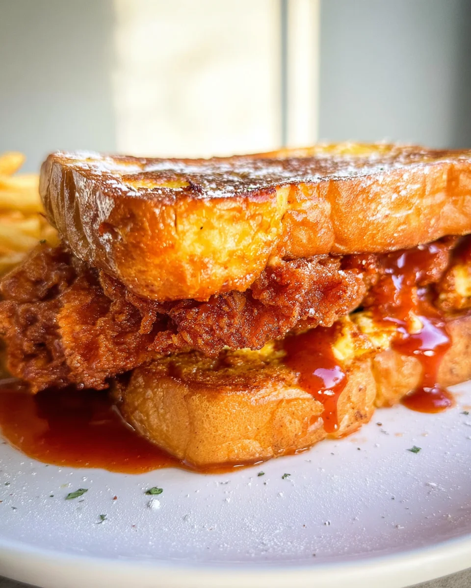 French Toast Fried Chicken Sandwich French