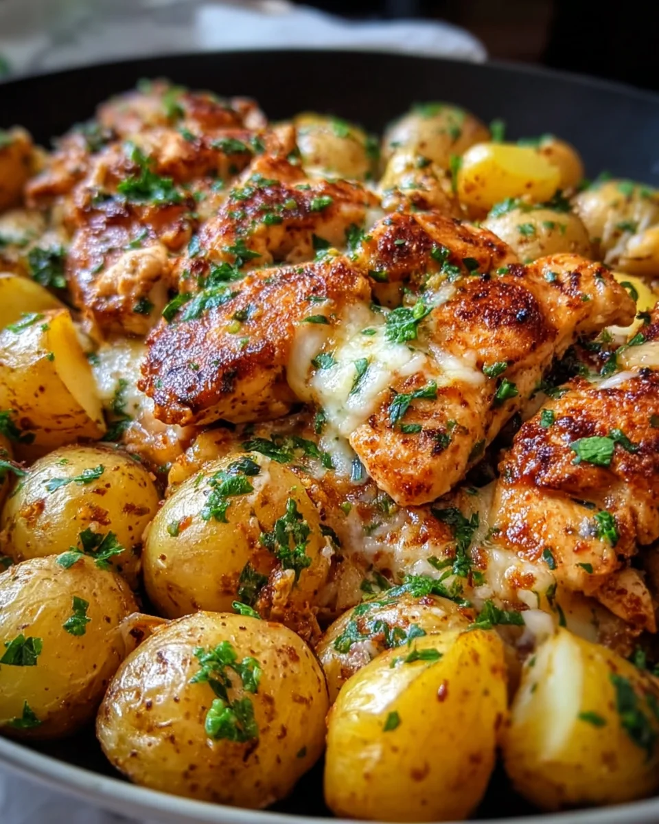 Garlic Parmesan Chicken and Potatoes (One-Pan Dinner) Garlic