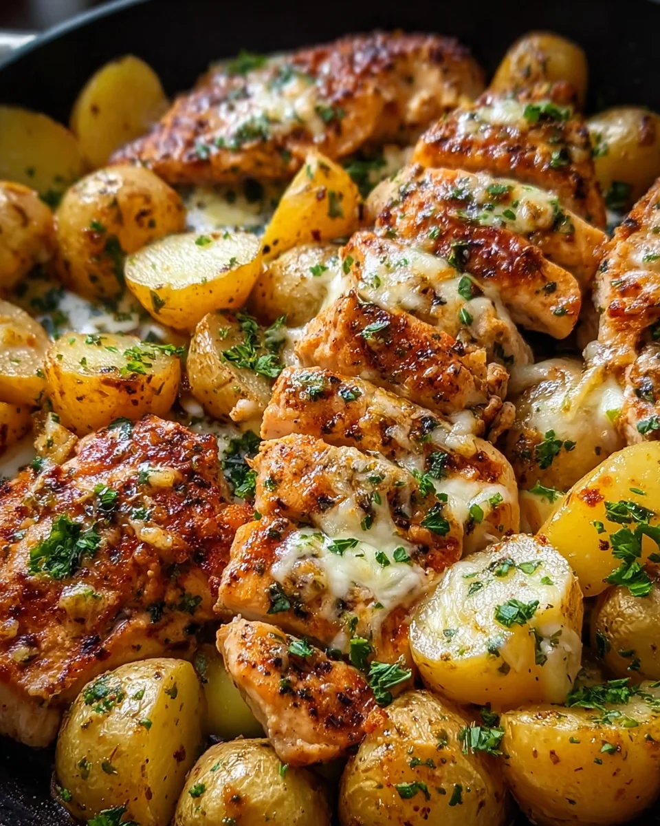 Garlic Parmesan Chicken and Potatoes (One-Pan Dinner) Garlic