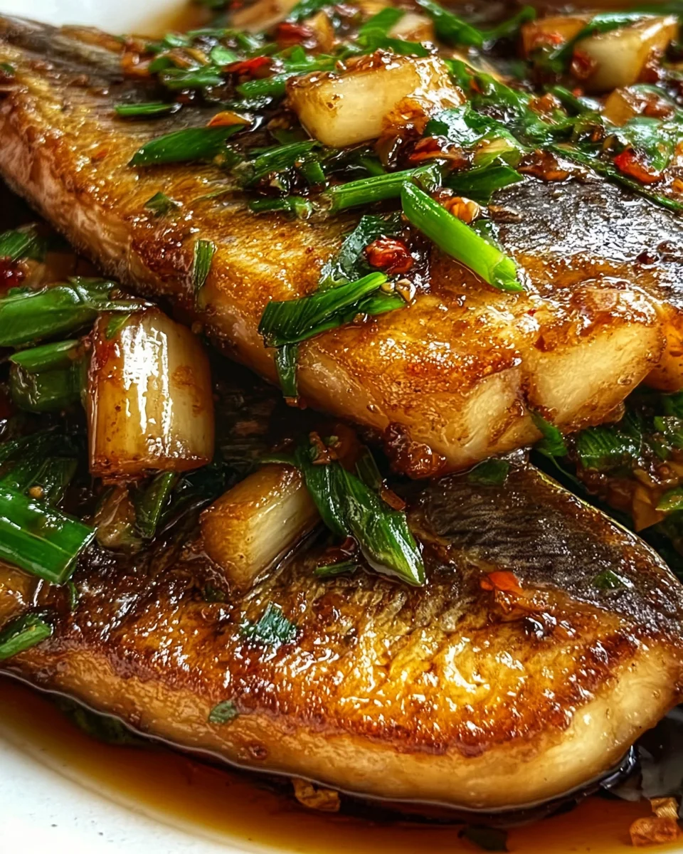 Ginger Onion Fried Sea Bass Ginger