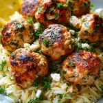 Greek Chicken Meatballs with Lemon Orzo Greek Chicken Meatballs with Lemon Orzo