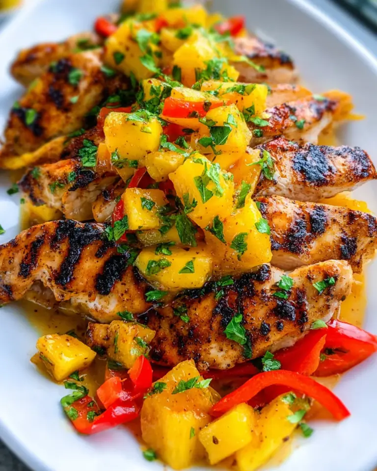 Grilled Mango Pineapple Chicken