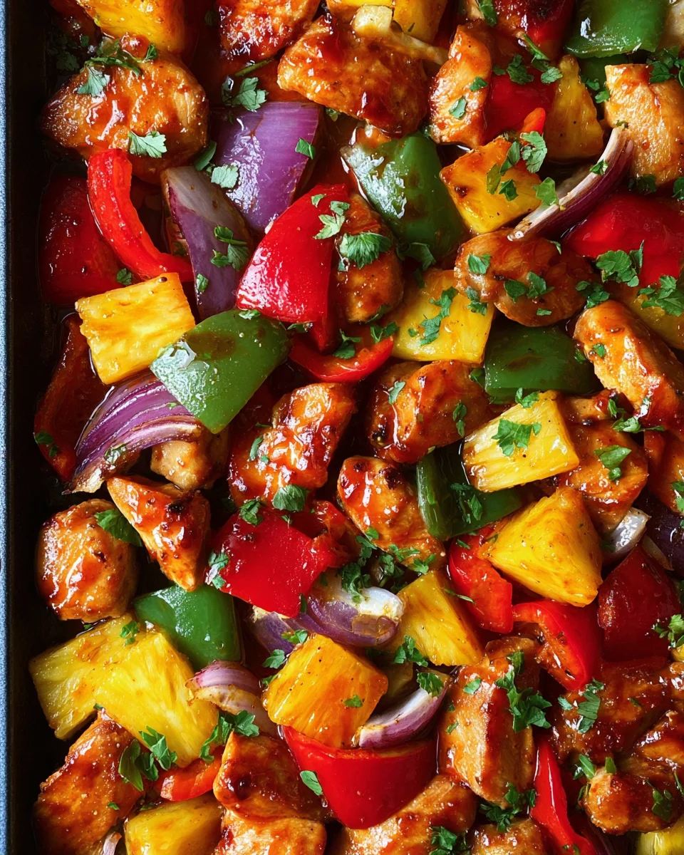 Hawaiian Chicken Sheet Pan Hawaiian Chicken Sheet Pan