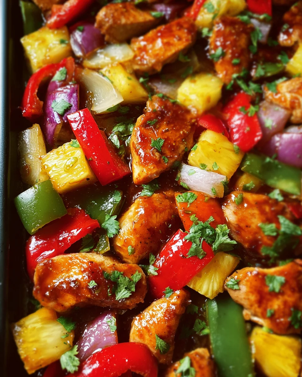 Hawaiian Chicken Sheet Pan Hawaiian