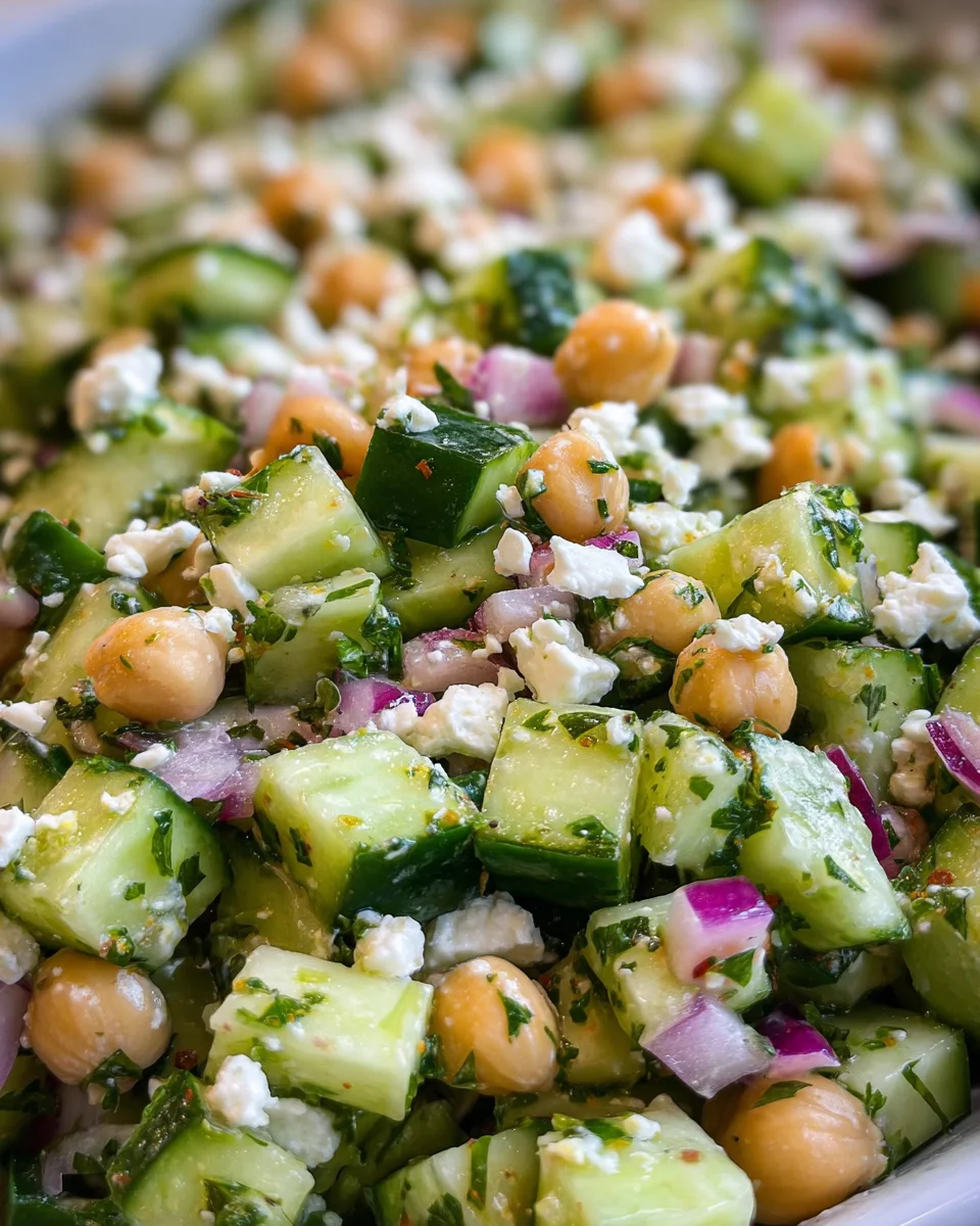 Herby Cucumber Salad with Feta and Chickpeas 19 Herby Cucumber Salad with Feta and Chickpeas