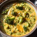 High Protein Broccoli Cheddar Soup