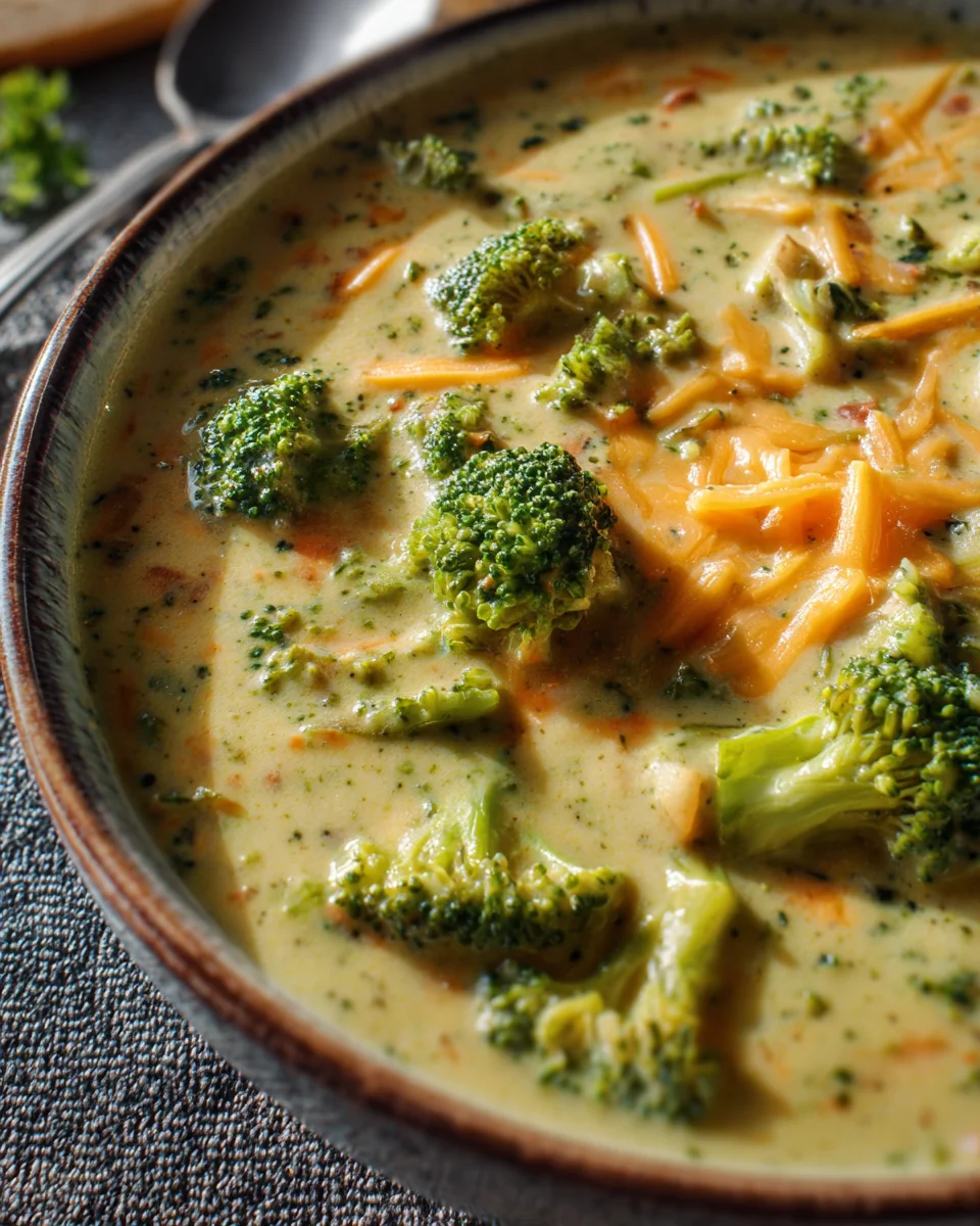 High Protein Broccoli Cheddar Soup 26 High
