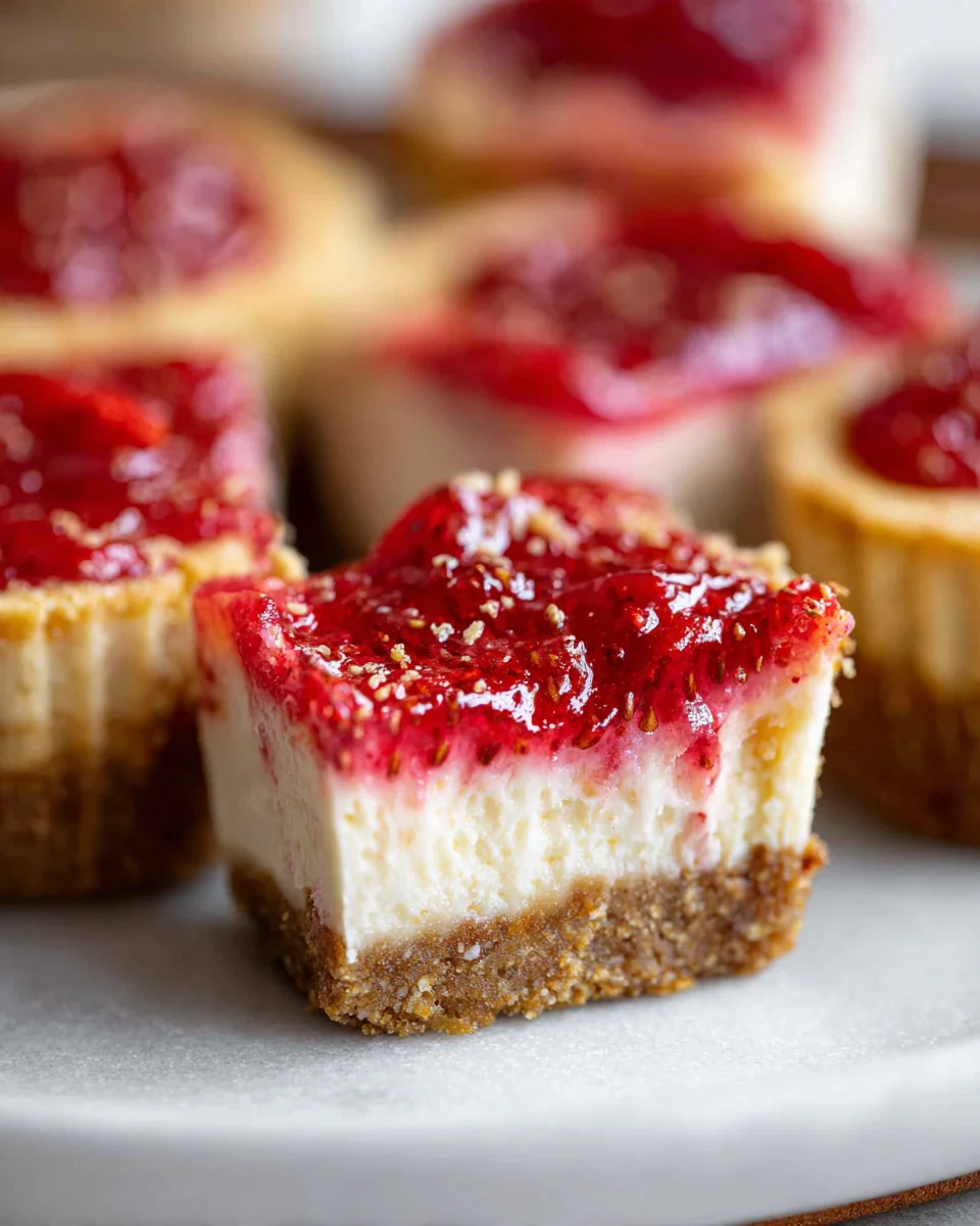 High Protein Healthy Strawberry Cheesecake Bites High