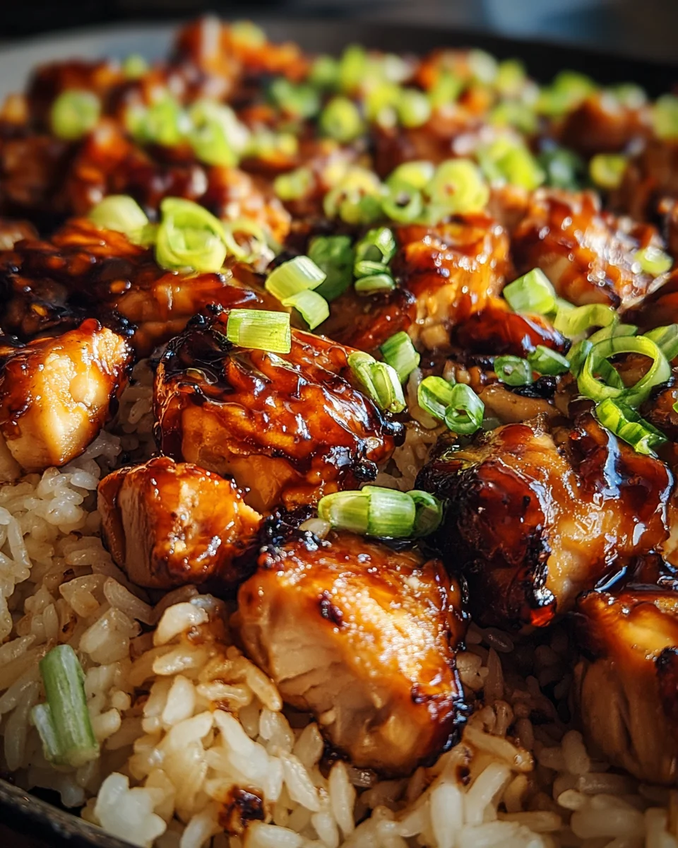 Honey BBQ Chicken Rice Honey