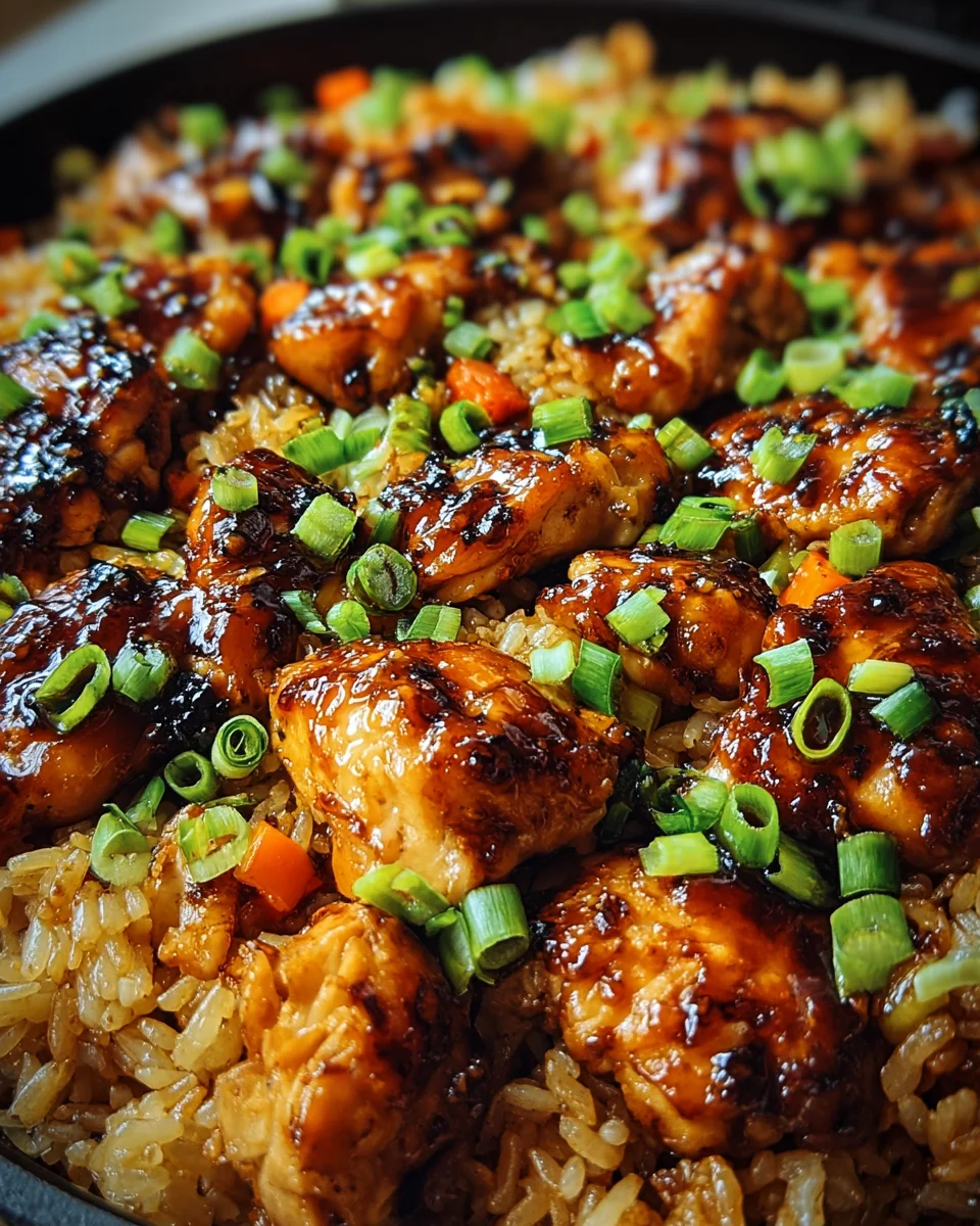 Honey BBQ Chicken Rice Honey