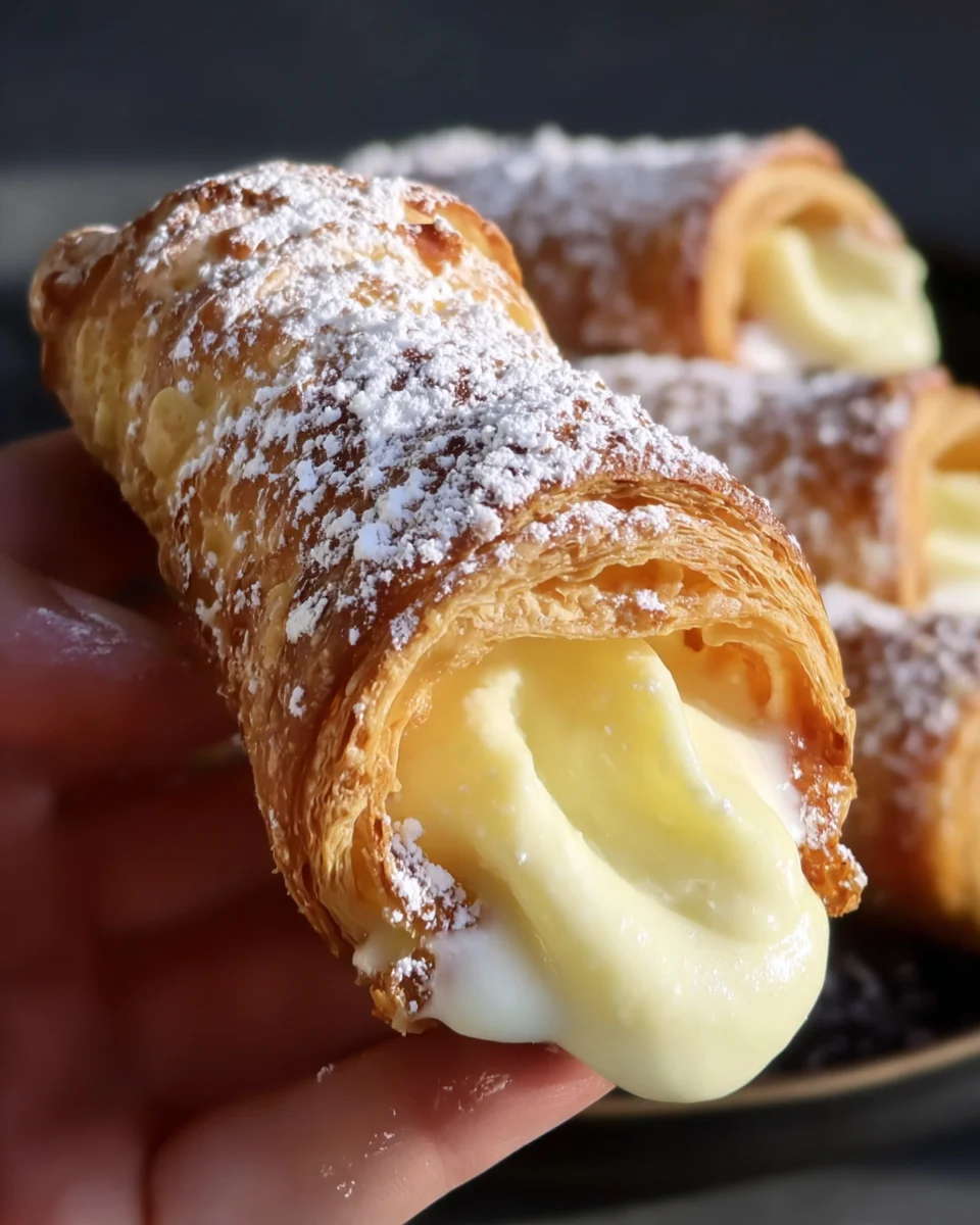 Italian Cream Stuffed Cannoncini Italian