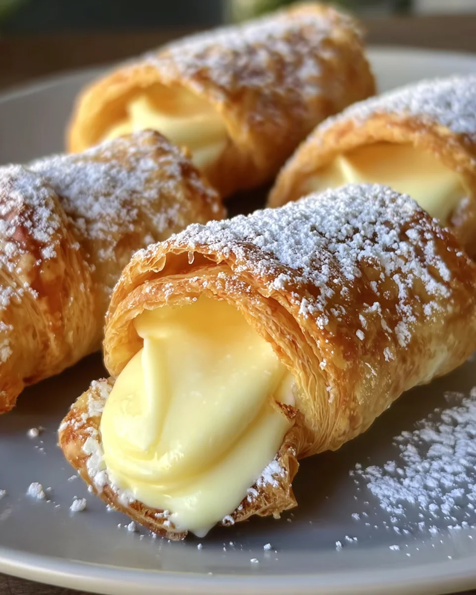 Italian Cream Stuffed Cannoncini Italian