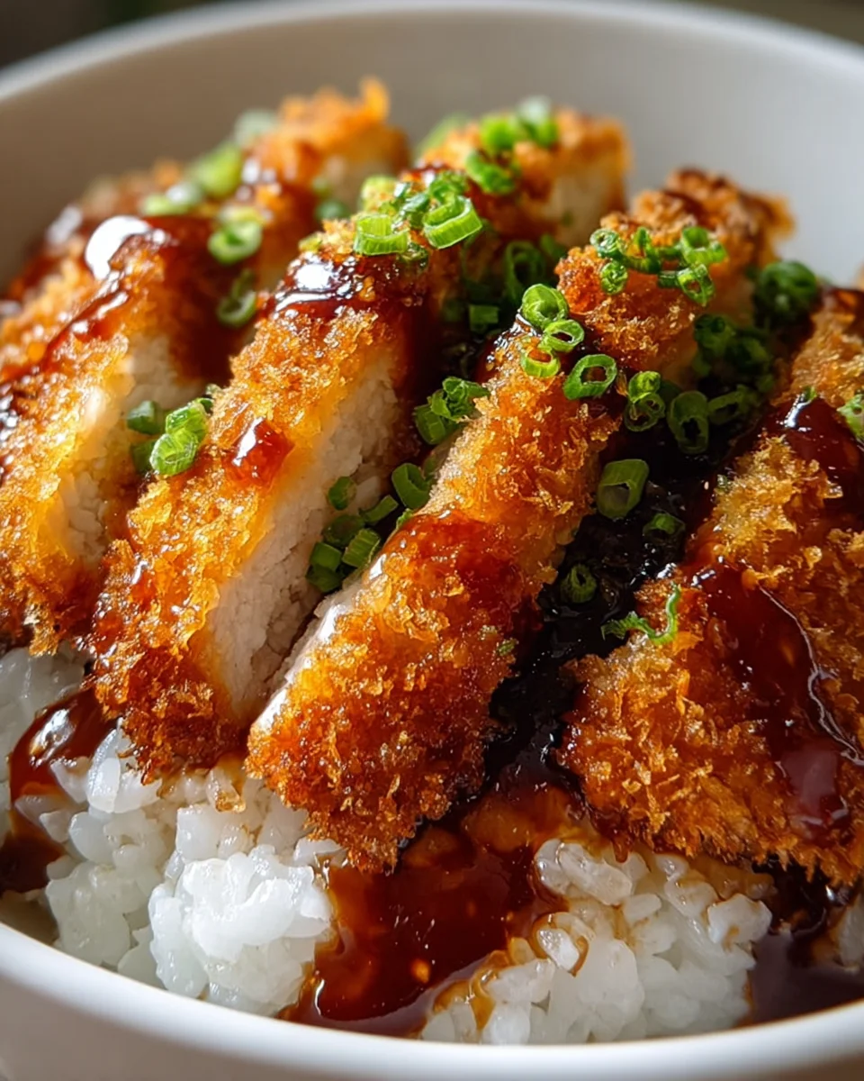 Japanese Katsu Bowls with Tonkatsu Sauce Japanese