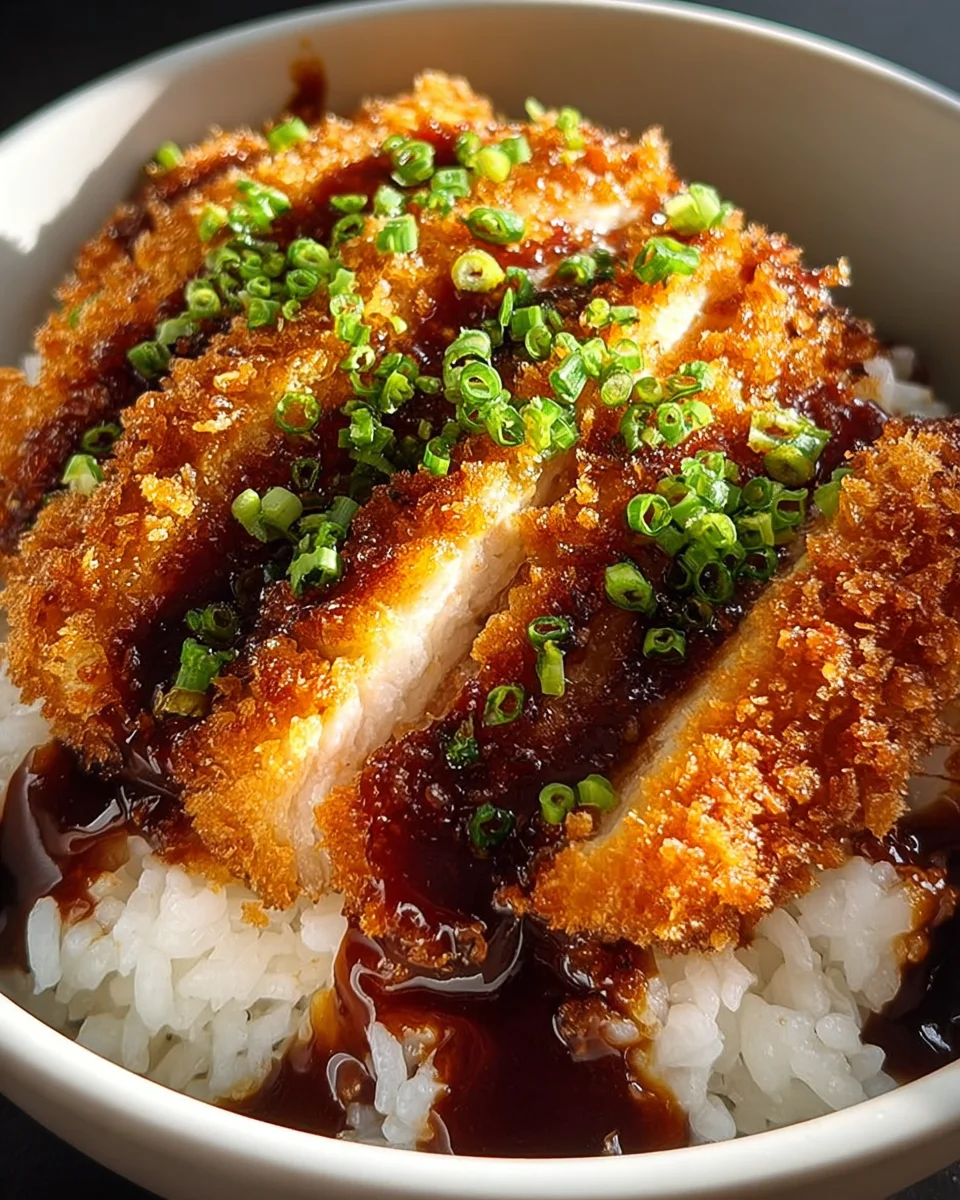 Japanese Katsu Bowls with Tonkatsu Sauce Japanese