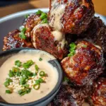 Korean BBQ Meatballs with Spicy Mayo Dip