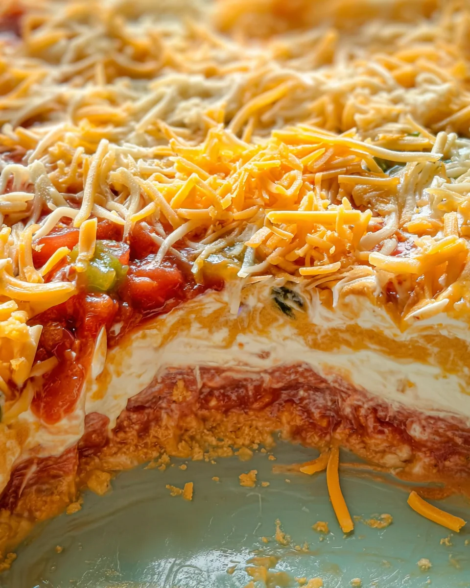 Layered Cream Cheese and Salsa Dip Layered