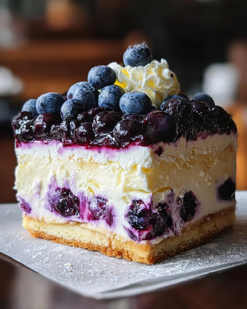 Lemon Blueberry Shortbread Mousse Cake Lemon