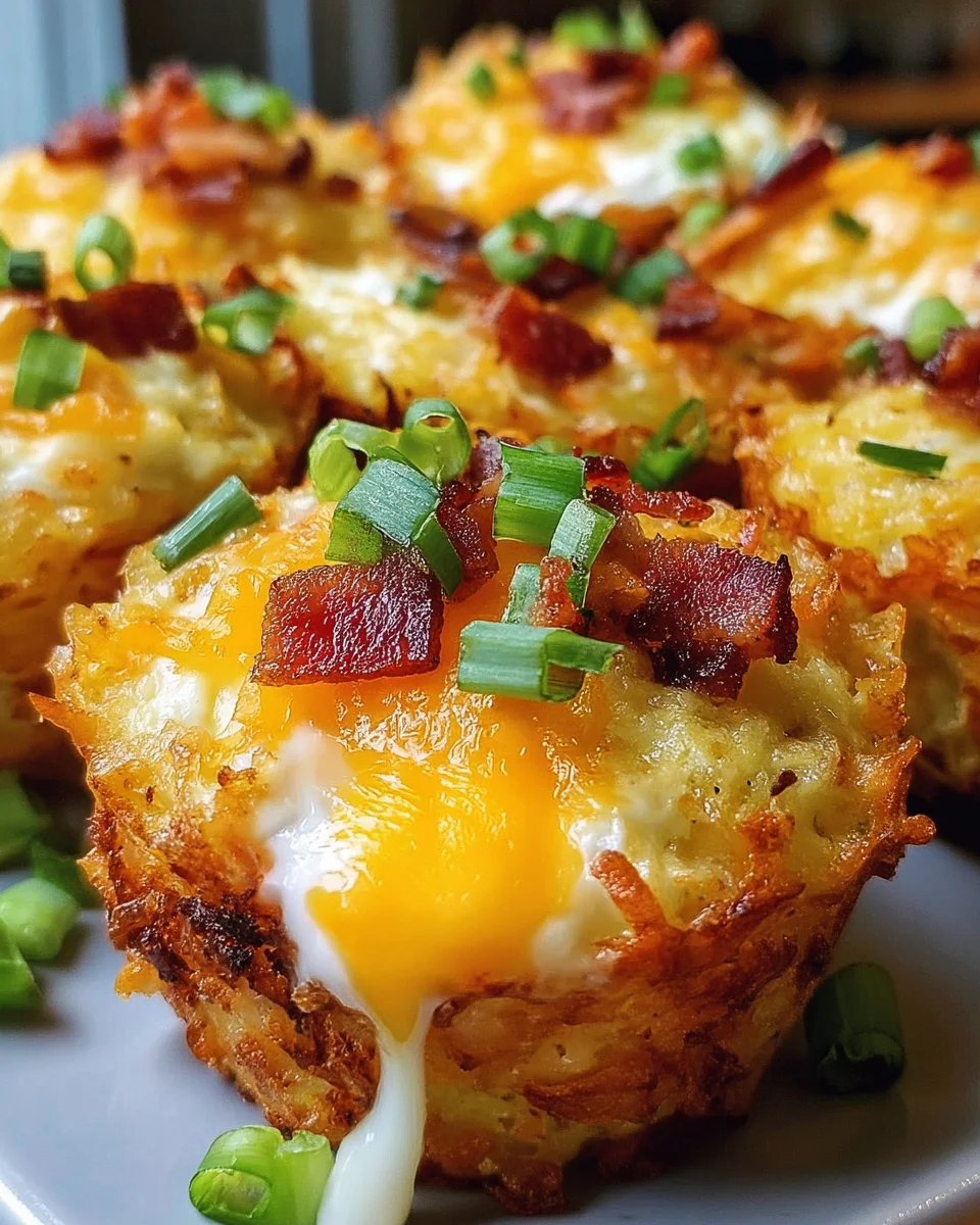 Loaded Bacon and Egg Hash Brown Muffins Loaded