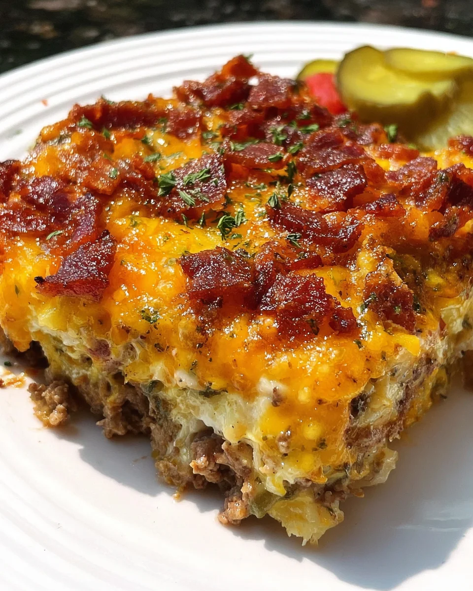 Low-Carb Bacon Cheeseburger Casserole Low-Carb