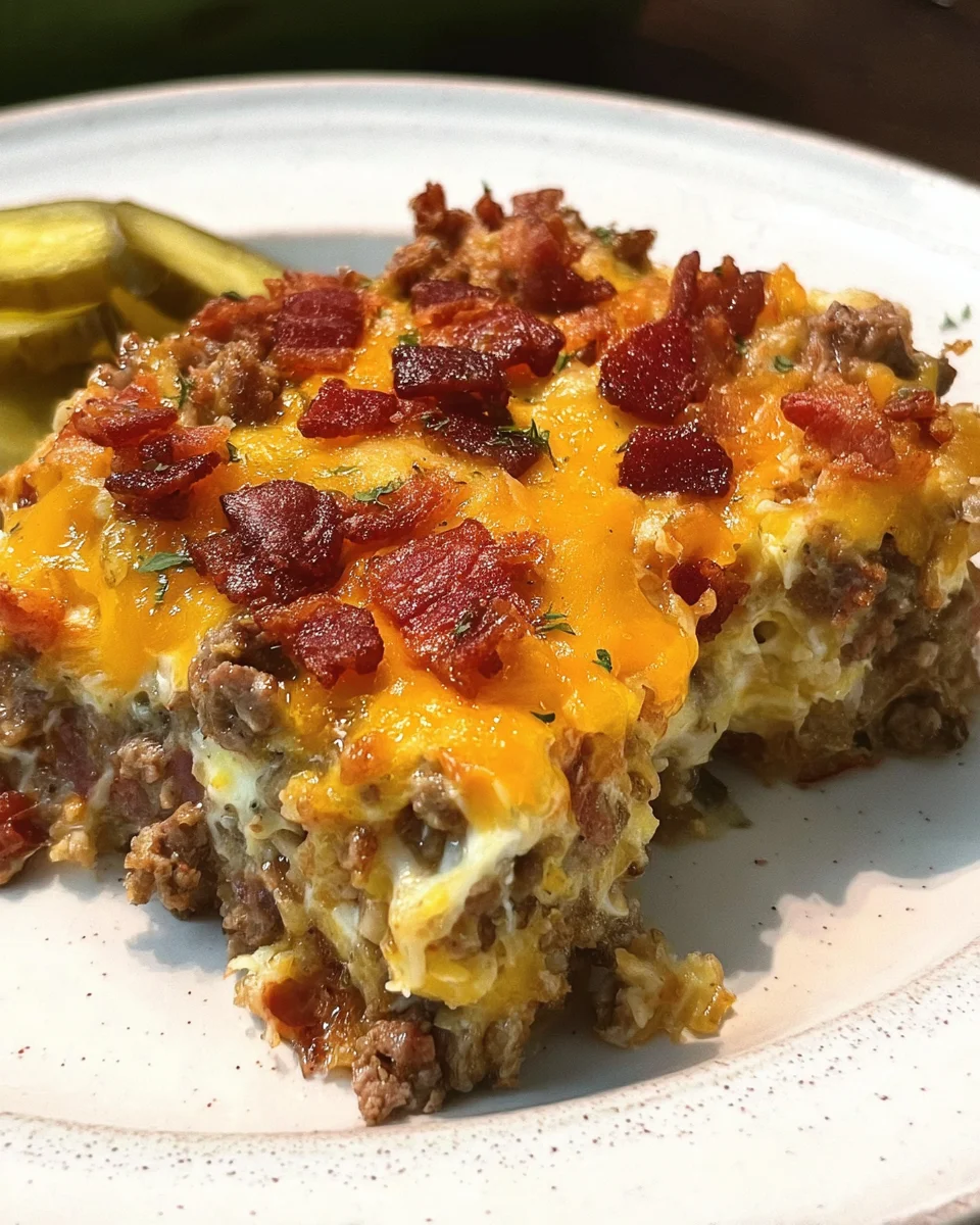 Low-Carb Bacon Cheeseburger Casserole Low-Carb