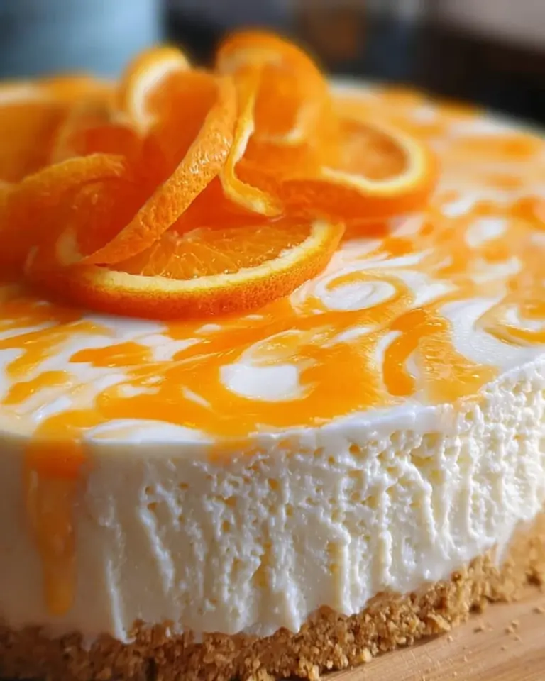 No-Bake Orange Creamsicle Cheesecake