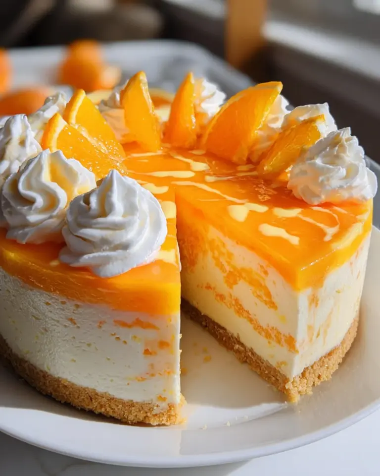 No-Bake Orange Creamsicle Cheesecake