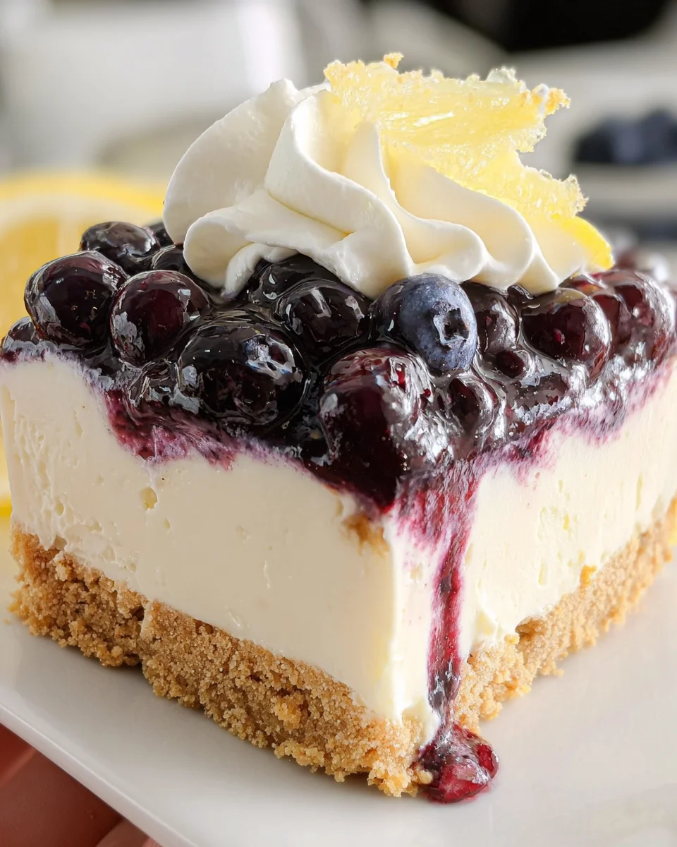 No Bake Lemon Blueberry Dessert No