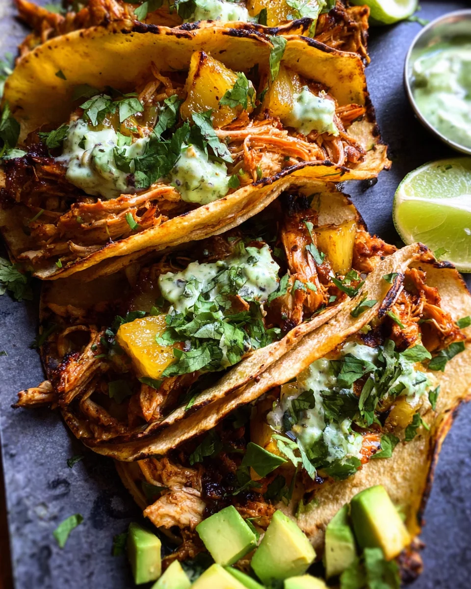 One Pan Chicken & Pineapple Tacos One