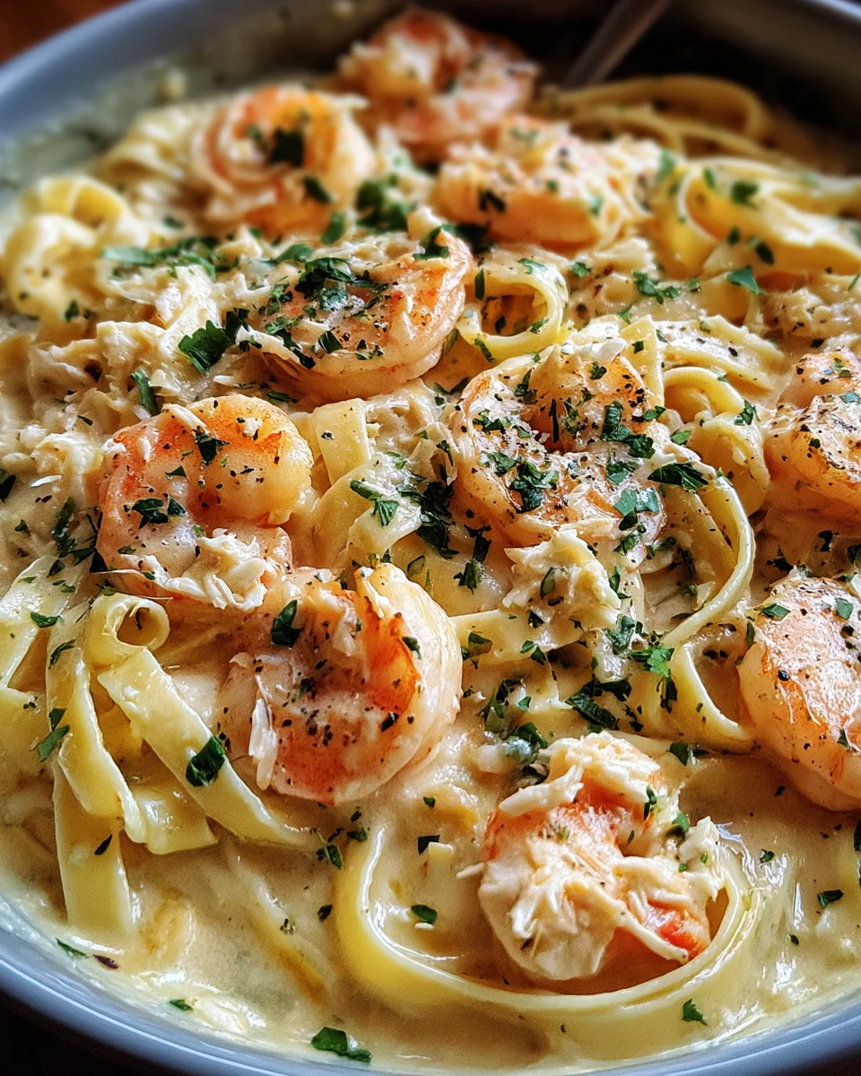One Pot Shrimp and Crab Alfredo 21 One