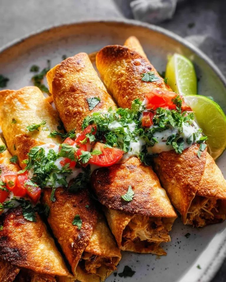 Oven Baked Chicken Taquitos Recipe