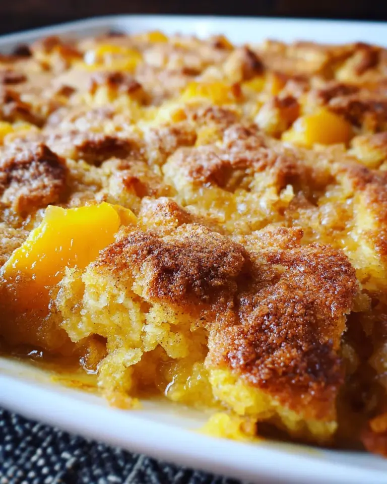 Peach Cobbler with Cake Mix
