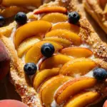Peaches and Cream Puff Pastry Tart