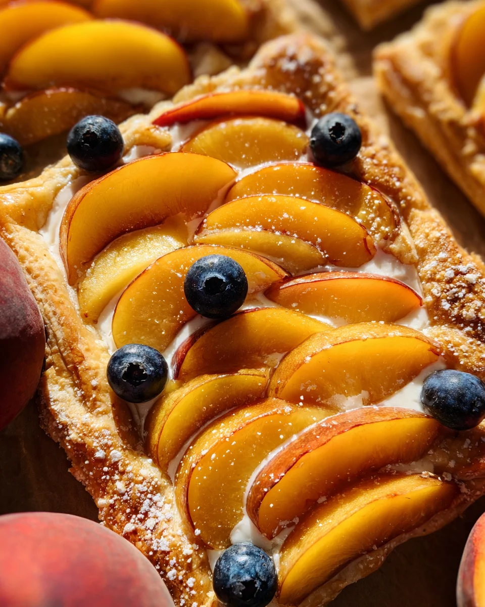 Peaches and Cream Puff Pastry Tart 17 Peaches and Cream Puff Pastry Tart