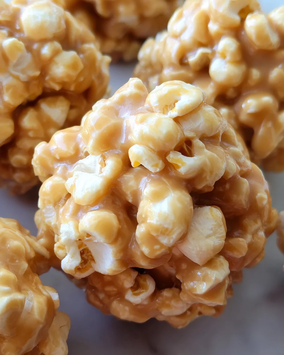 Peanut Butter Popcorn Balls Peanut