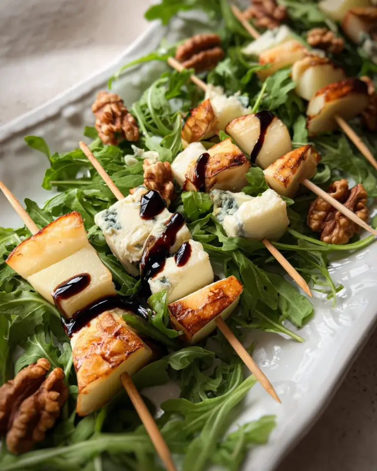 Pear & Brie Cheese Salad Skewers