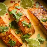 Poached Salmon in Coconut Lime Sauce